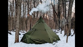 Hot Tent Winter Camping In A snowstorm by The Camping Canuck 5,659 views 2 years ago 36 minutes