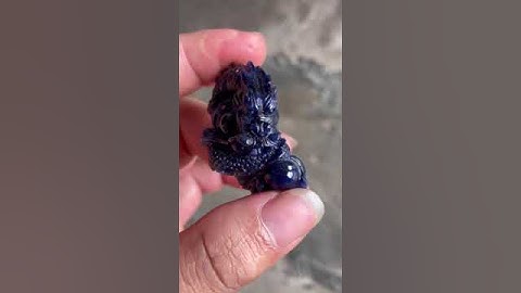 Giao lưu bức Sapphire chạm rồng xanh cực đẹp lên mặt dây chuyền cực sang #daquy #ruby