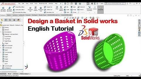 Design a Cloth Basket in Solidworks | Basket design in Solidworks | English tutorial | DPS