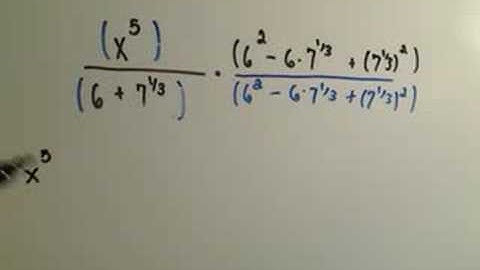 Rationalize the Denominator - Harder Example