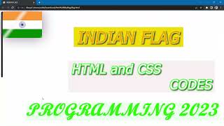 Indian flag Visual Studio Code (html and css flag) #flag #indianflag