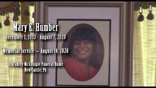 Mary Humber Funeral Service - 8/14/20