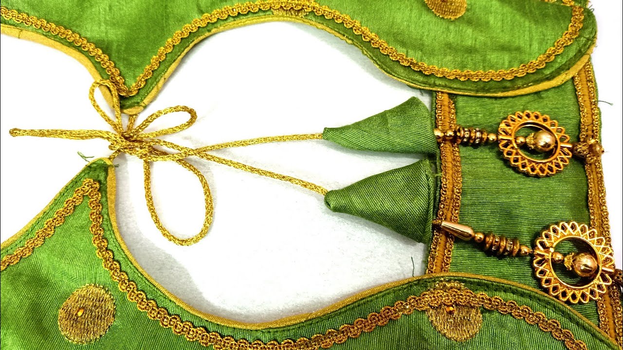 Boatneck gala blouse ki new back side design with Pipin  | cutting and stitching