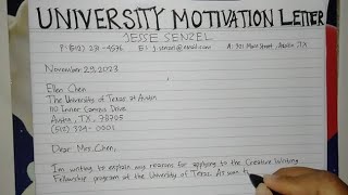 How To Write A University Motivation Letter Step by Step | Writing Practices