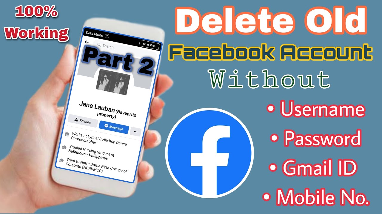 How To Delete Old Facebook Account W/o Password, Username, Gmail ID &  Mobile No. (Part 25)