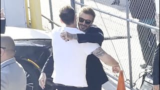 David Beckham Hugs Everyone As He Leaves A TV Appearance At Jimmy Kimmel Live - 08 May 2024