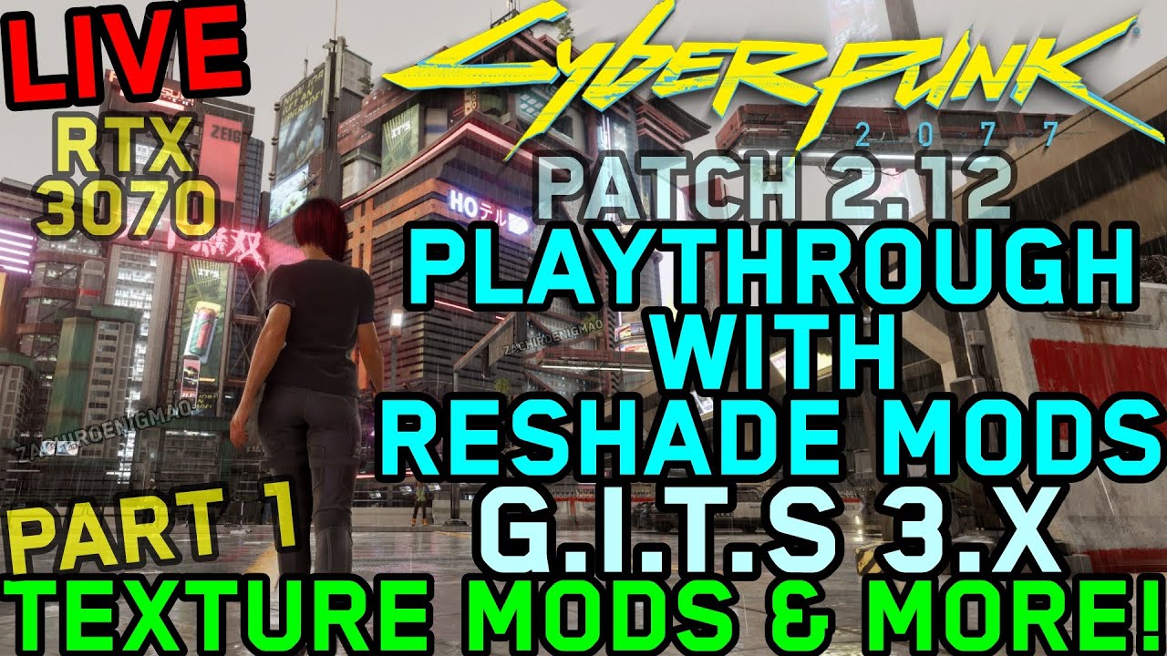 MODDED PLAYTHROUGH PART 1 - Cyberpunk 2077 - Patch 2.12 - GITS 3.X ...