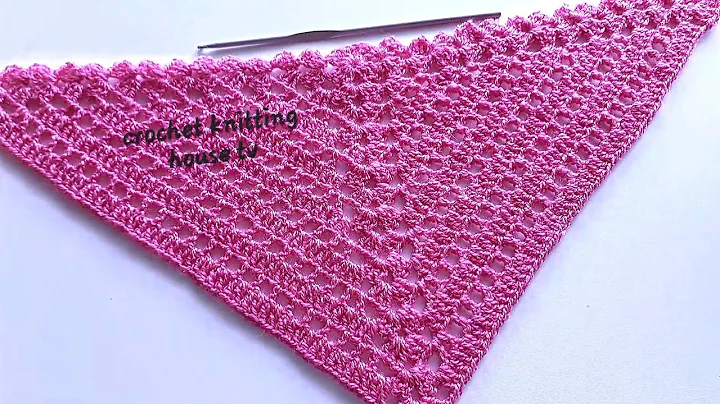 how to crochet triangle shawl in double crochet only/crochet top for beginners