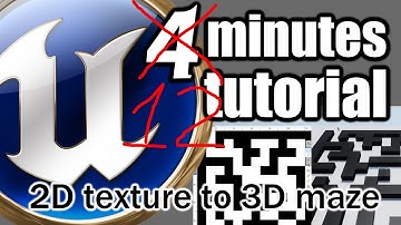 UE 4 Minutes TUTORIAL - 3D Maze (Labyrinth) from Texture using Render Target. 2D picture to 3D