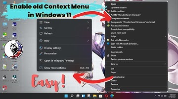 How to use old Context Menu in Windows 11 ✔️ Enable and Disable Windows 10 style Right Click Menu 🔥