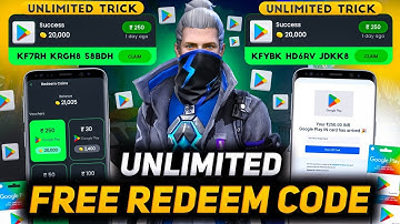 🤩 ₹250 Unlimited Free Redeem Code Trick || Google Play Redeem Code Apps || Free Redeem Codes Instant