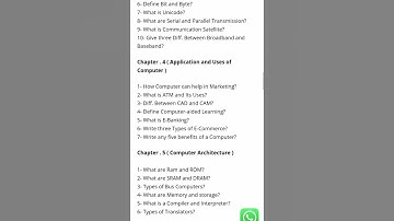 Computer Guess Paper First year