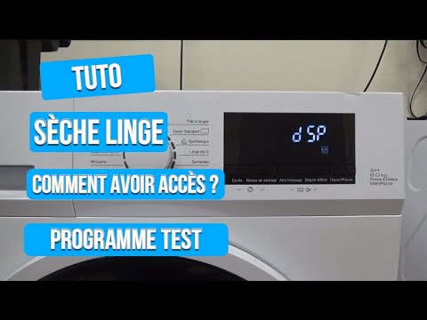 Comment lancer un programme test sur un sèche-linge Electrolux ? 