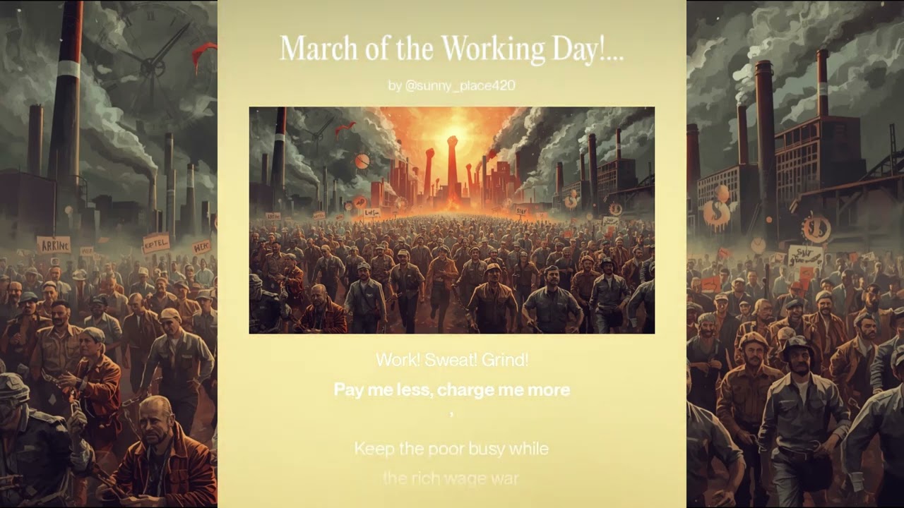 March of the Working Day! (Version 1) - [tribal house percussion, trap energy, and folk protest]