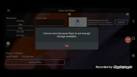 cannot save because there is not enough storage available