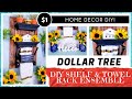 DIY DOLLAR TREE Floating Shelf & Towel Rack Ensemble | Bathroom & Kitchen Decor | Farmhouse | $1 DIY