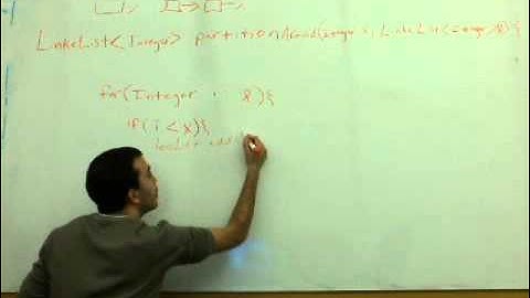 Partition a linked list around a value X.