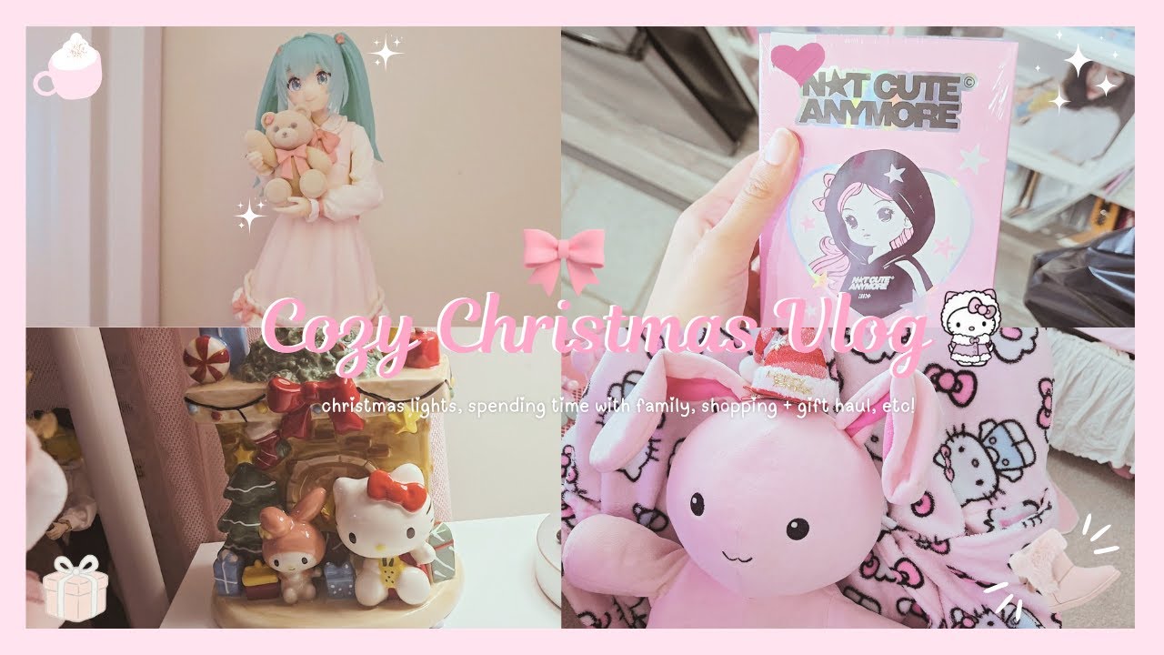 a cozy christmas vlog 🎀 christmas lights, spending time with family, shopping + gift haul, and more!