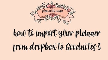 How to Import a Digital Planner from Dropbox to Goodnotes 5 - Digital Planner Basics