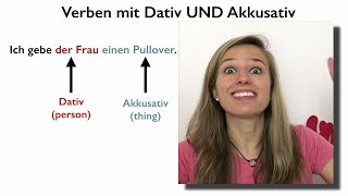 Verbs with Accusative AND Dative in German