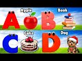 A for Apple , A for Ant " | Phonics Song Two Words - ABC Phonics Song - Toddler learning Video