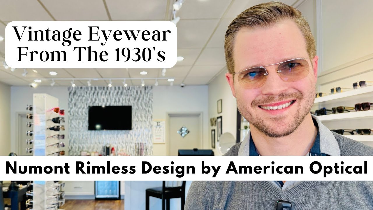 American Optical Fullview | 1930s Numont Rimless Vintage Frame