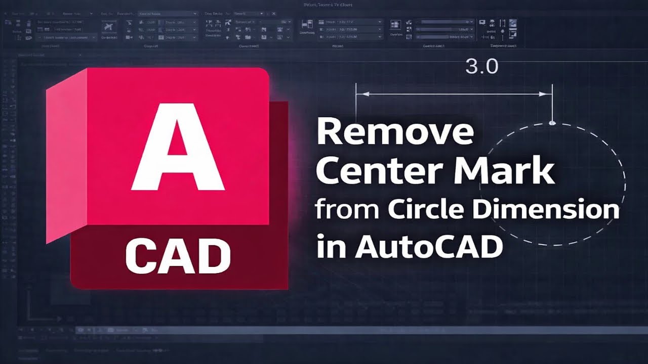 How To Remove Center Mark from Circle Dimension in AutoCAD (2026)