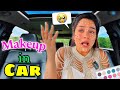 I did my makeup in a car  painful  i cried omg