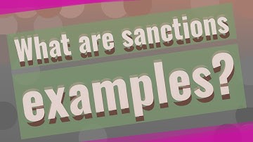 What are sanctions examples?