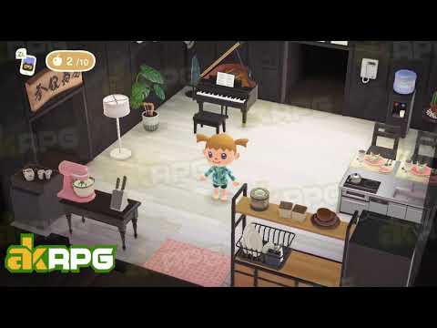 Animal Crossing Black & White Modern Kitchen/Living Room Design - Best ACNH Room Design Ideas 
