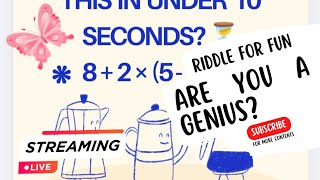 Zhary Skies is live! 🧠 GENIUS IQ TEST: Solve This Math Puzzle Fast ⚡