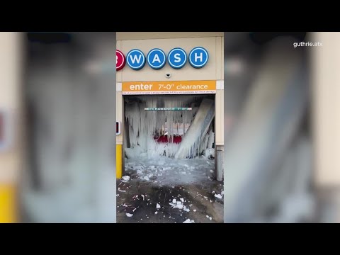 An H-E-B car wash literally froze in the Texas cold blast