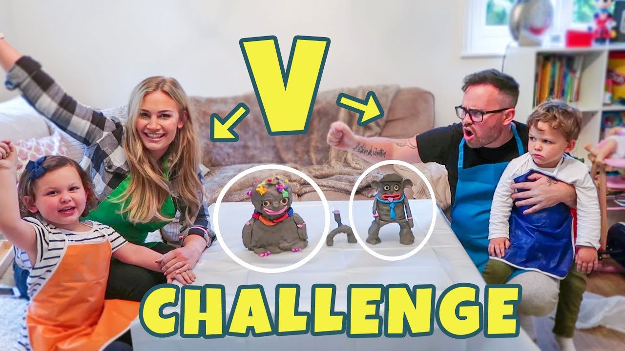 kids anka FAMILY CLAY CHALLENGE!!