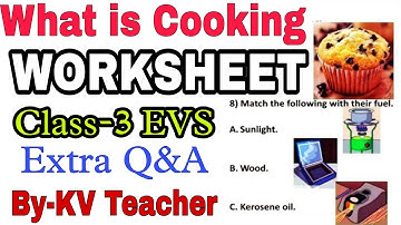 WORKSHEET / What Is Cooking / Class-3 EVS NCERT Chapter 10 Extra Question Answers by KV Teacher
