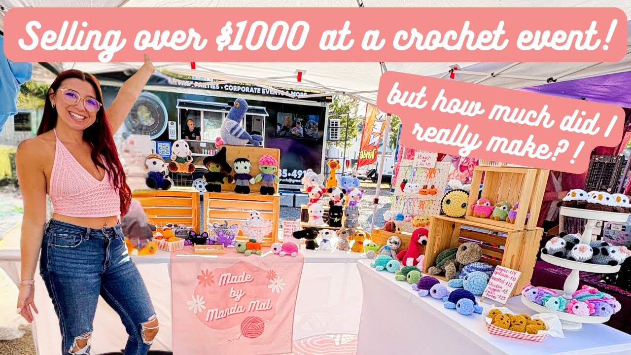 Продала на осенней ярмарке вязаных крючком изделий больше 1000 долларов! Но сколько я на самом де...