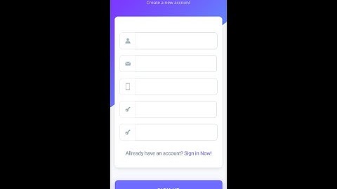 Windev Mobile SignIn / Sign Up  Ui/Ux Design