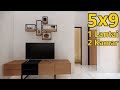 Rumah Minimalis 1 Lantai yang Sangat Cantik ( 5x9 meter )