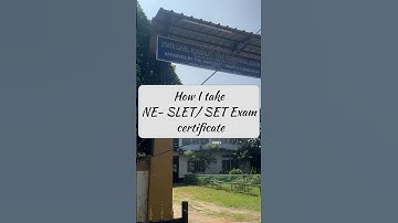 How to take NE SLET / SET Exam certificate? Watch full video for complete information #neslet #set
