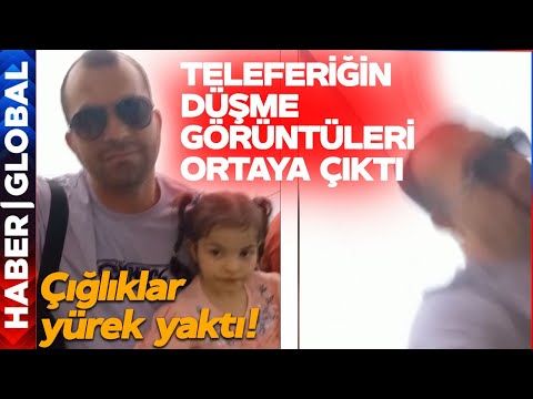 SON DAKİKA! Antalya'da Teleferiğin Düşme Görüntüleri Ortaya Çıktı! Çığlıklar Yürek Yaktı