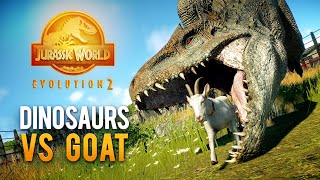 ALL CARNIVORES EATING A GOAT - Jurassic World Evolution 2 | 4K 60 fps