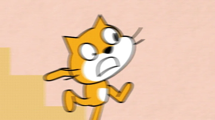 scratch cat falls down the stairs