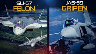 Su-57 Felon Vs Jas-39 Gripen | INTERCEPT | Digital Combat Simulator | DOGFIGHT | DCS |