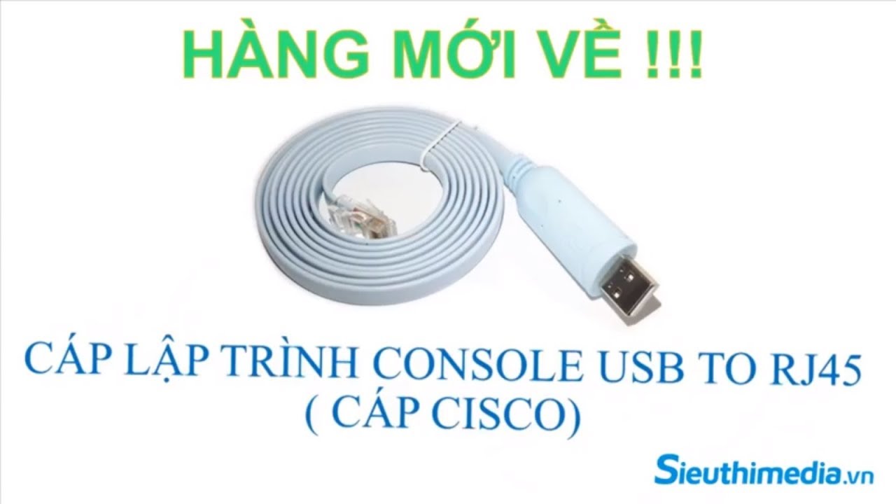 Hàng về !! Cáp lập trình Console USB to RJ45 - Cáp Cisco - YouTube