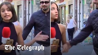 Spanish reporter sexually assaulted live on air, \\