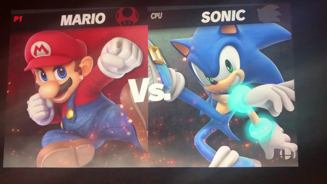 Super Smash Bros Ultimate Mario Vs Sonic Youtube 