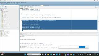 PLSQL :- Automatic List partitioning
