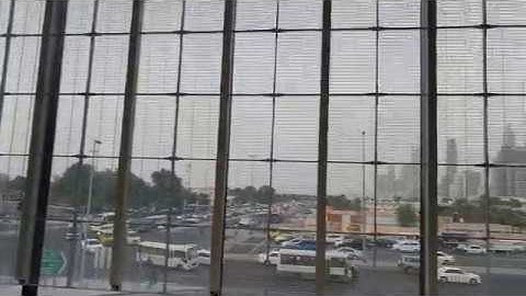 Inside view of indoor transparent LED display