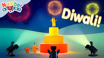 Celebración de Fuegos Artificiales de Diwali 🪔 | Aprende a contar para niños | Numberblocks Español