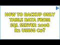 How to backup only table data from SQL Server 2008 R2 using C#? (2 Solutions!!)