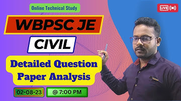 WBPSC JE Civil || Detailed Question Paper Analysis